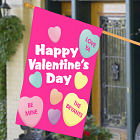 Personalized Candy Hearts House Flag 83026272L
